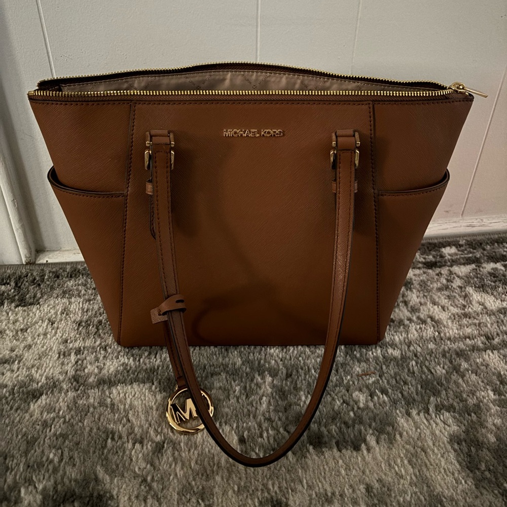 Michael Kors Brown Leather Tote Bag
